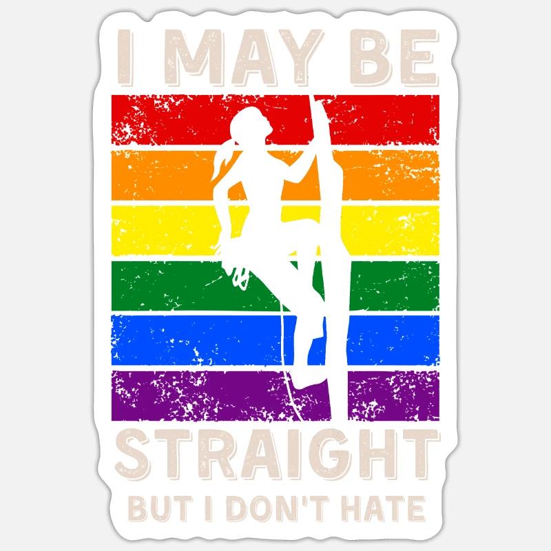 Escalader les droits LGBT - Sticker taille S (10 x 10 cm) - blanc mat