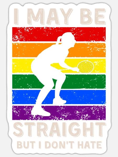 Badminton LGBT-Rechte - Sticker Größe S (10 x 10 cm) - Mattweiß
