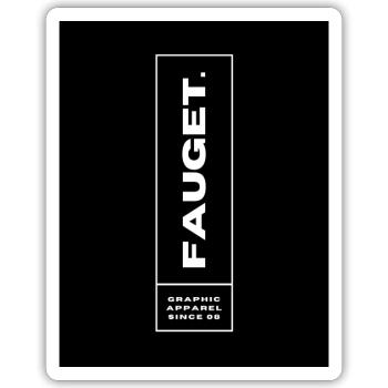 Black Purple White Modern - Sticker size S (10 x 10 cm) - white matte - Front