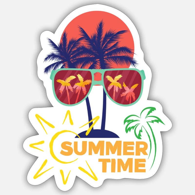 Summer Time Sticker size S (10 x 10 cm)