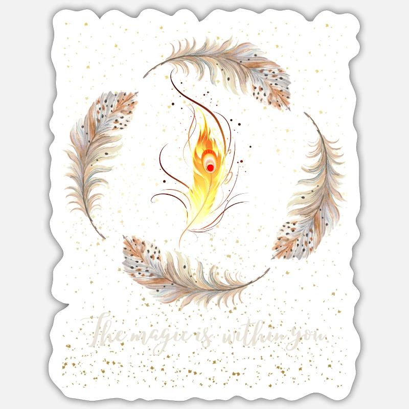 The magic is within you - Sticker Größe S (10 x 10 cm) - Mattweiß