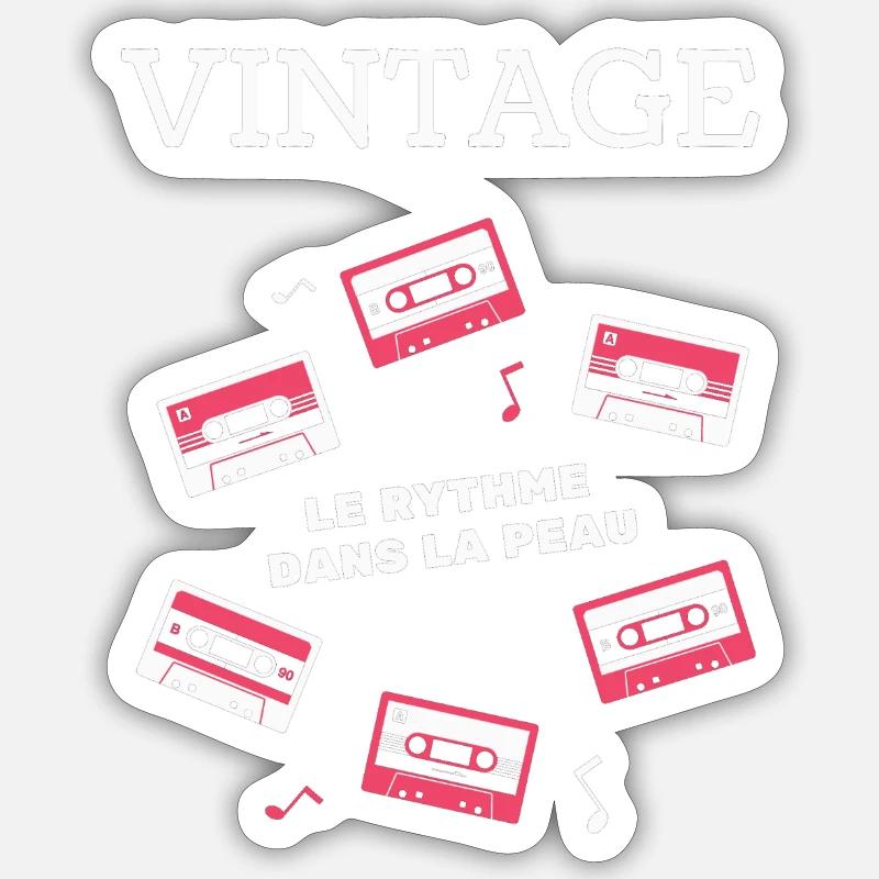 Weinlese Sticker Größe S (10 x 10 cm)