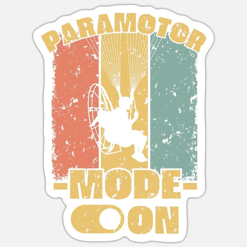 Mode paramoteur sur rétro Sticker taille S (10 x 10 cm)