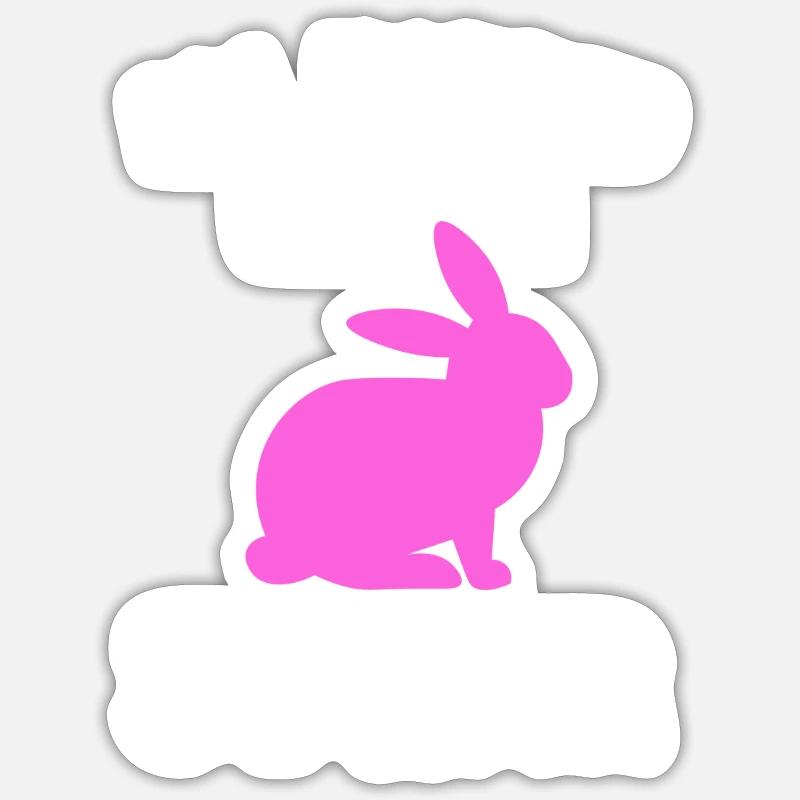 Happy Easter Rabbit Funny Easter Day Sticker size S (10 x 10 cm)