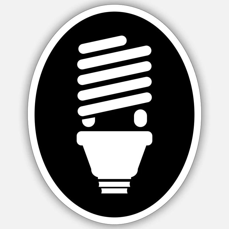 Energy Lamp - Sticker size S (10 x 10 cm) - white matte