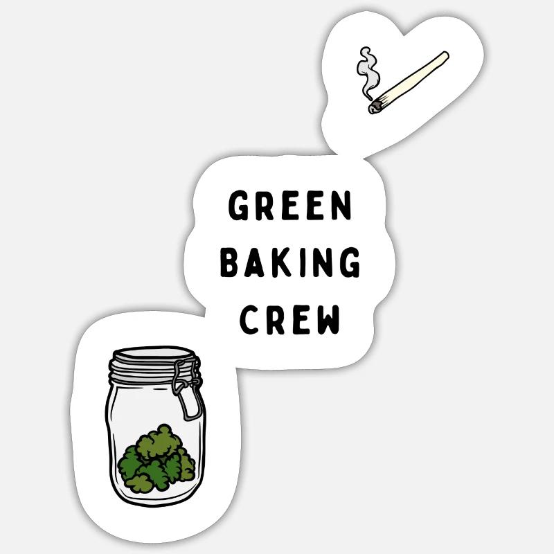 Bakingcrew - Sticker Größe S (10 x 10 cm) - Mattweiß