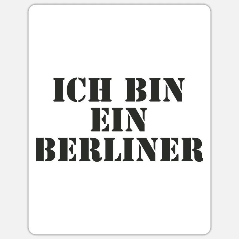 Ich bin ein Berliner - Sticker Größe S (10 x 10 cm) - Mattweiß