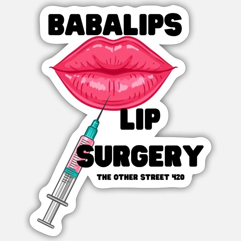 babaliplipsurgeryotherrsttreet - Sticker Größe S (10 x 10 cm) - Mattweiß