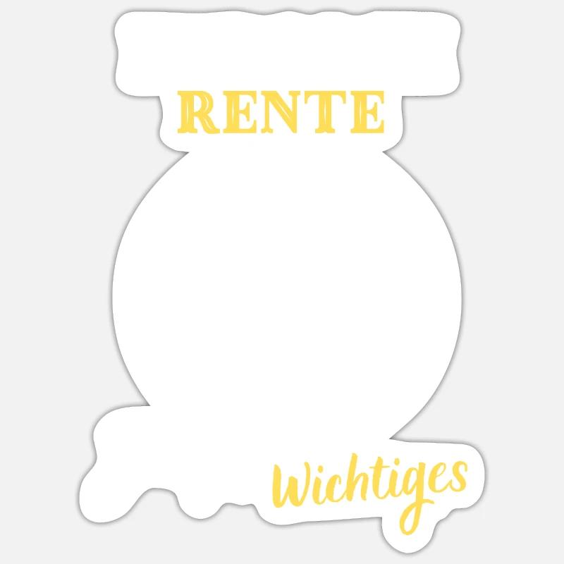 Endlich Rente - Sticker Größe S (10 x 10 cm) - Mattweiß