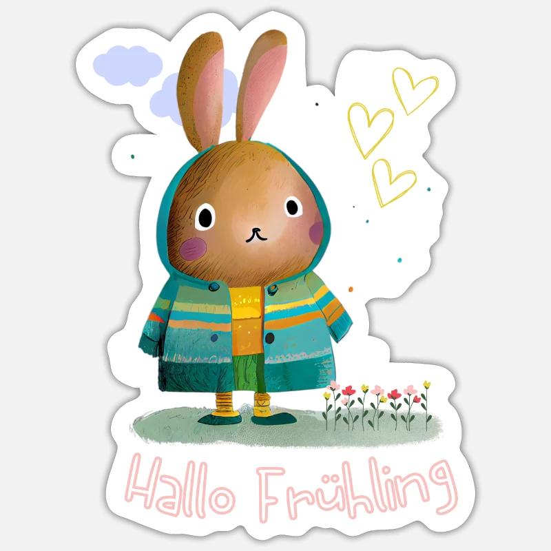 Spring | Easter | Happy Easter | Illustration Sticker size S (10 x 10 cm)