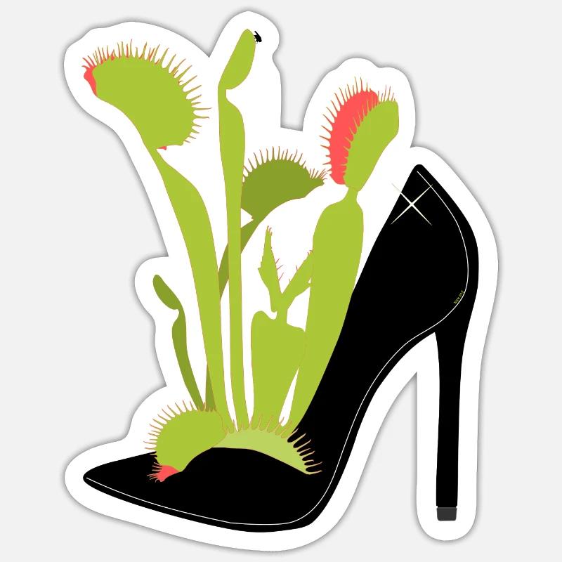 Venus flytrap - Sticker size S (10 x 10 cm) - white matte