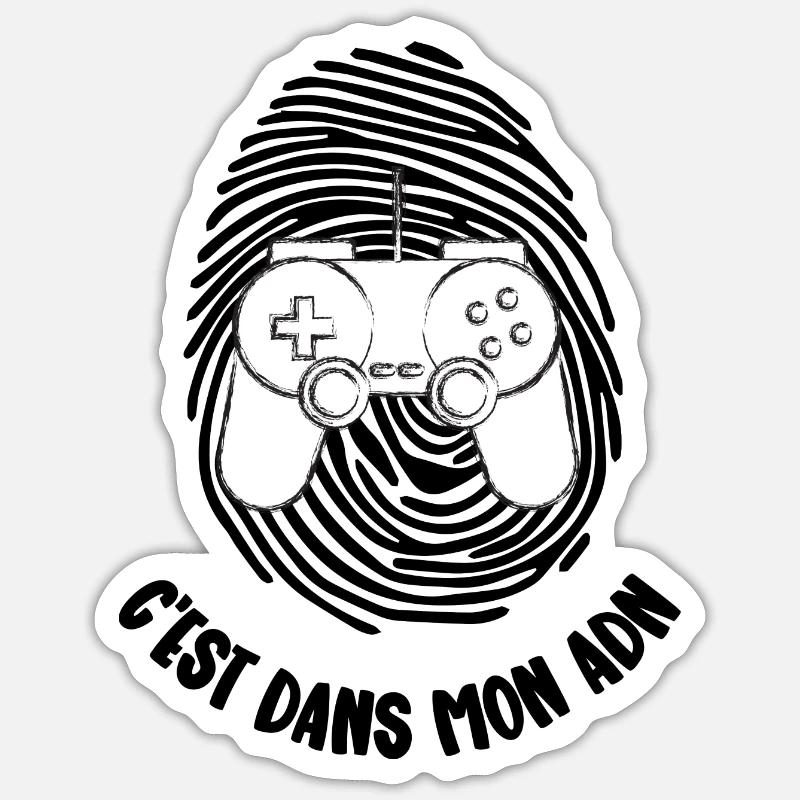 mon adn - Sticker taille S (10 x 10 cm) - blanc mat