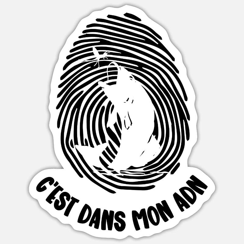 mon adn - Sticker taille S (10 x 10 cm) - blanc mat