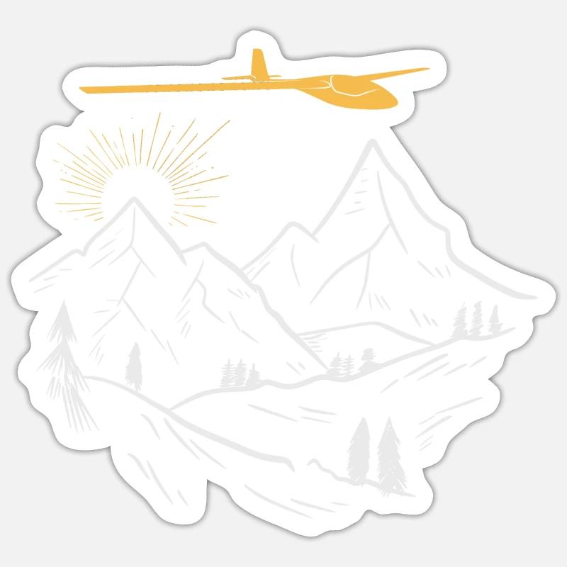 Gliding Flying Glider Sticker size S (10 x 10 cm)