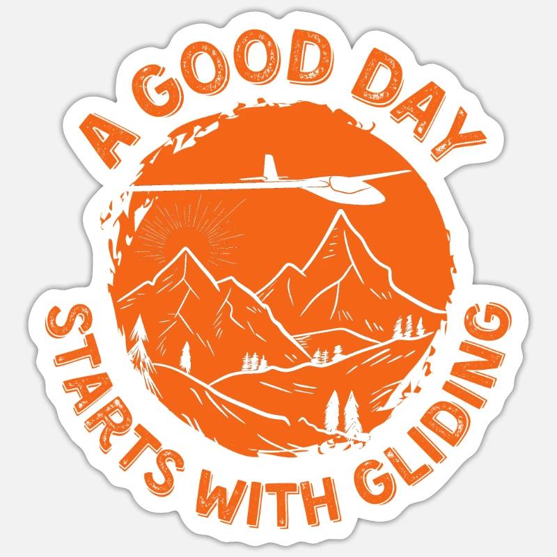 Gliding Flying Glider Sticker size S (10 x 10 cm)