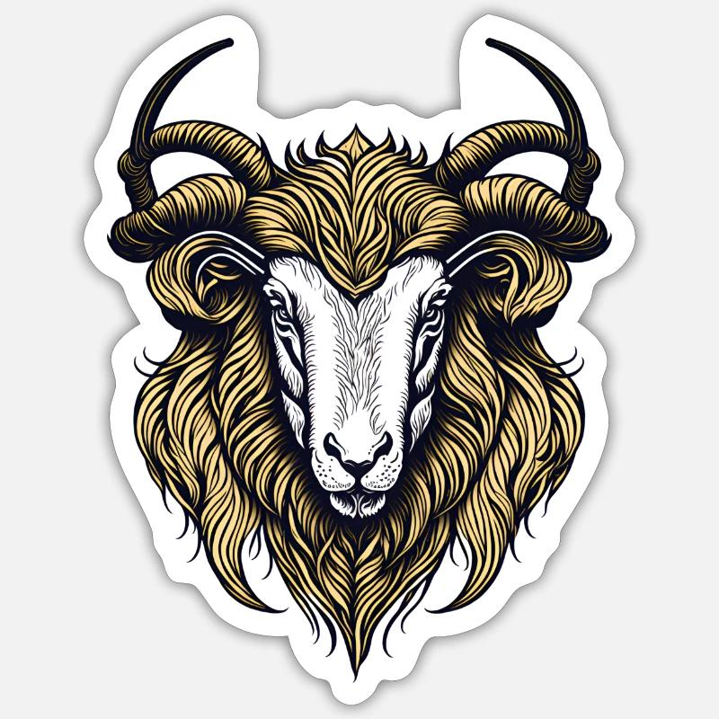 Aries - Sticker size S (10 x 10 cm) - white matte