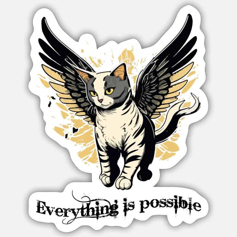 Anything is possible - Sticker size S (10 x 10 cm) - white matte