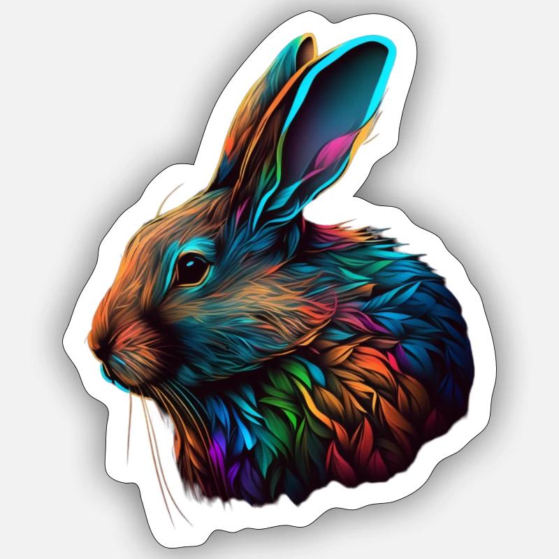 VERY NICE RABBIT Sticker size S (10 x 10 cm)