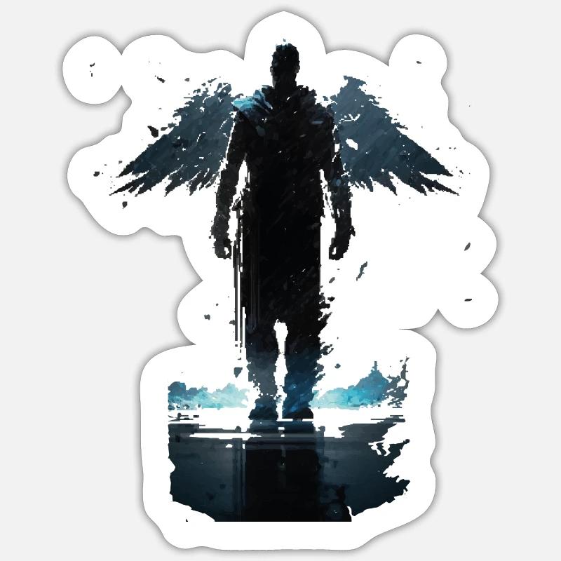 ange - Sticker taille S (10 x 10 cm) - blanc mat
