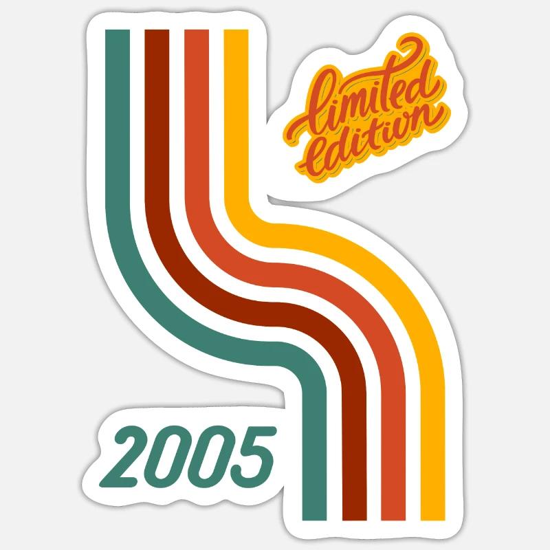 2005 Geburtstagsshirt Sticker Größe S (10 x 10 cm)