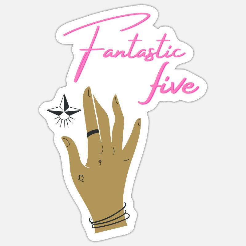 fantastic five Sticker Größe S (10 x 10 cm)