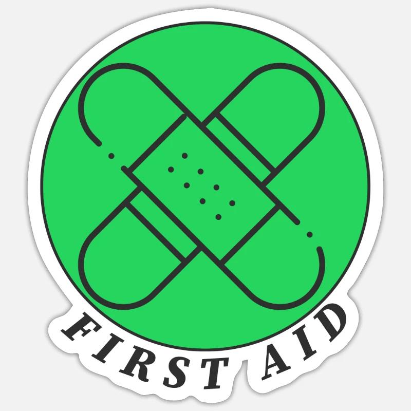 First aid plasters - Sticker size S (10 x 10 cm) - white matte
