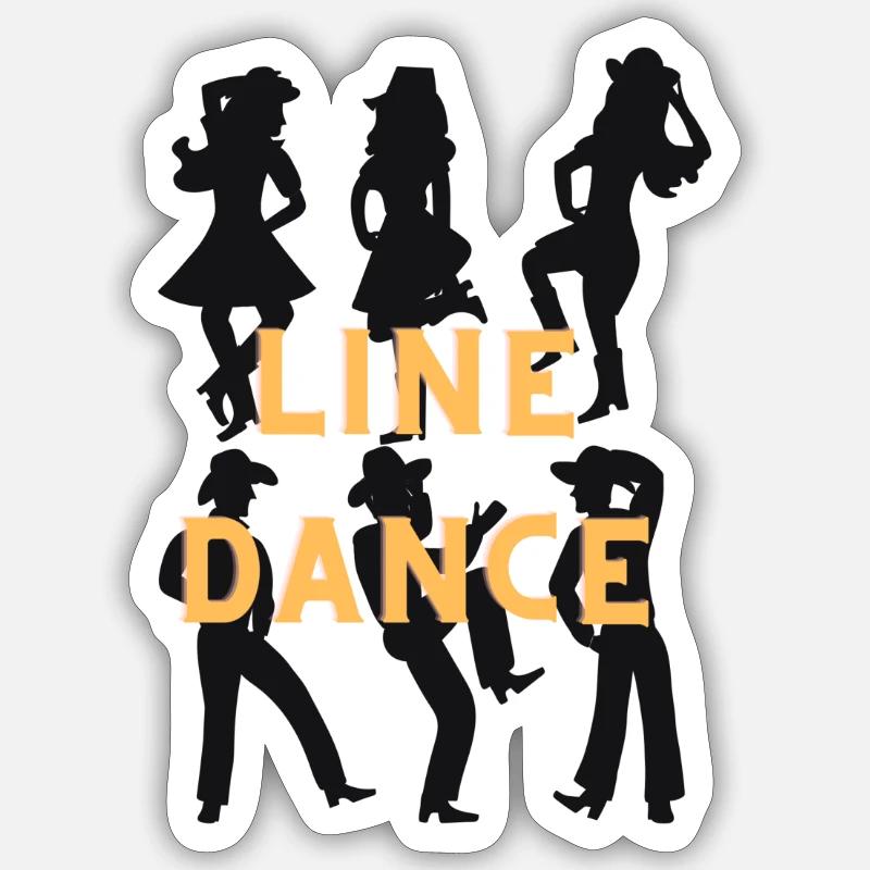 LineDance - Sticker size S (10 x 10 cm) - white matte