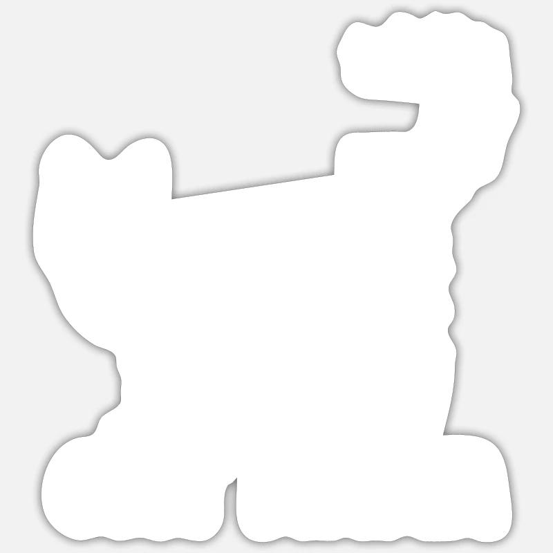 Katzen-Mama - Sticker Größe S (10 x 10 cm) - Mattweiß