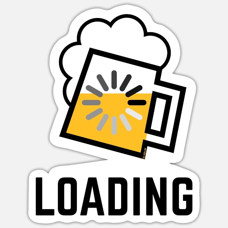 Beer Loading (Beer Loading/Positive//) Sticker size S (10 x 10 cm)