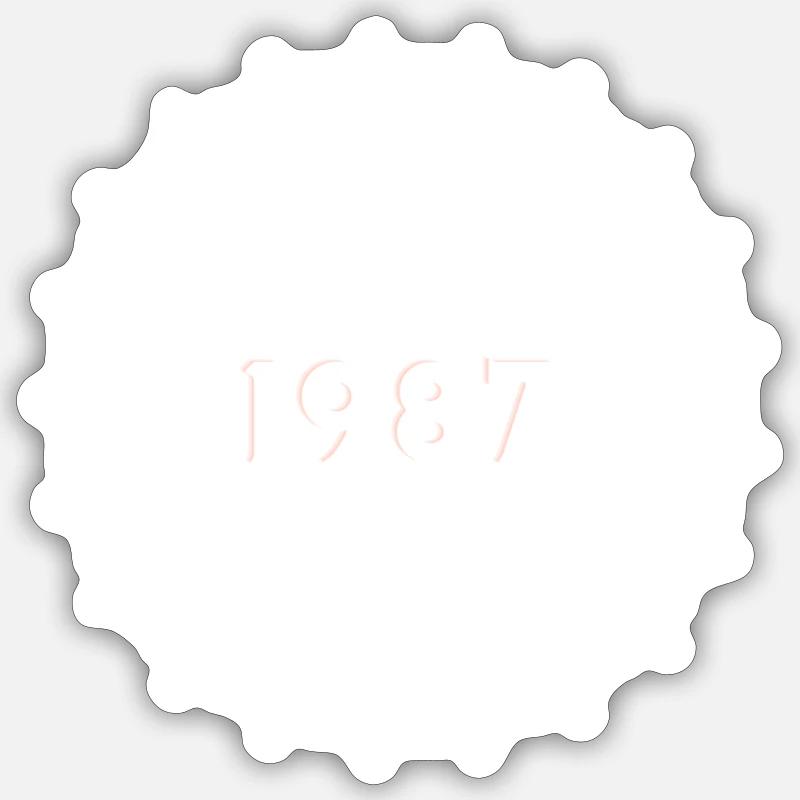 1987 - Sticker taille S (10 x 10 cm) - blanc mat