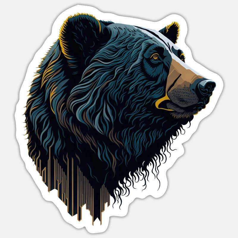 Ours des Andes - Sticker taille S (10 x 10 cm) - blanc mat