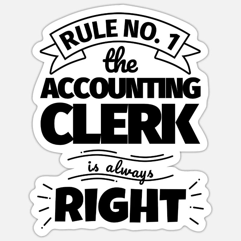 COMMIS COMPTABLE cadeau amusant Sticker taille S (10 x 10 cm)