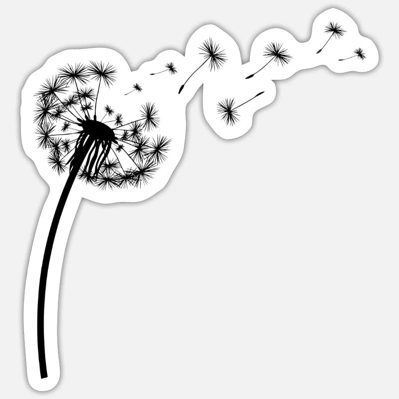 Löwenzahn - Sticker Größe S (10 x 10 cm) - Mattweiß