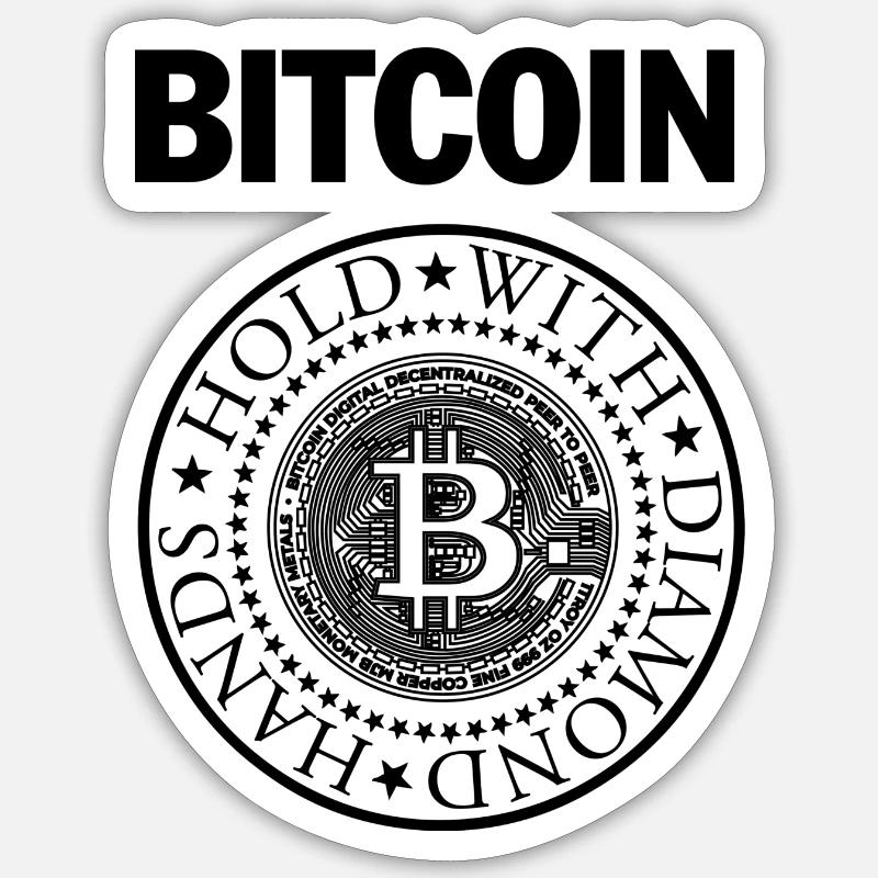 Bitcoin Blitzkrieg shirt - Sticker size S (10 x 10 cm) - white matte