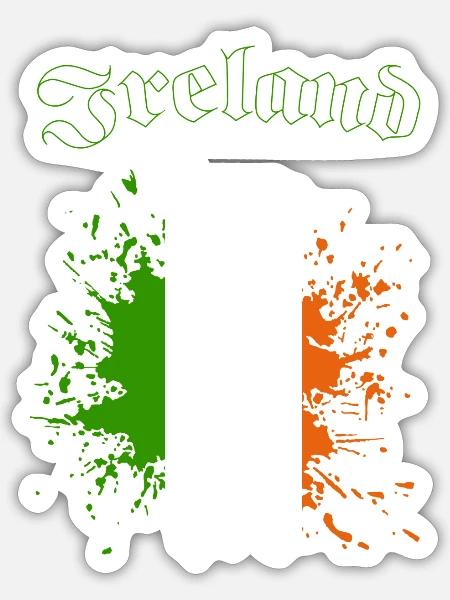 Ireland - Sticker Größe S (10 x 10 cm) - Mattweiß