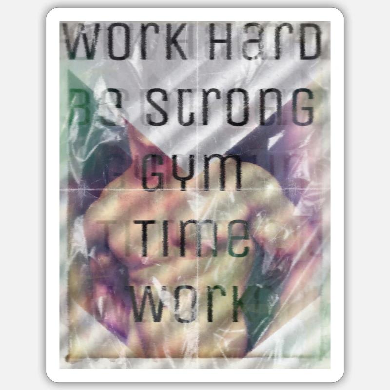 Work Hard Training - Sticker Größe S (10 x 10 cm) - Mattweiß