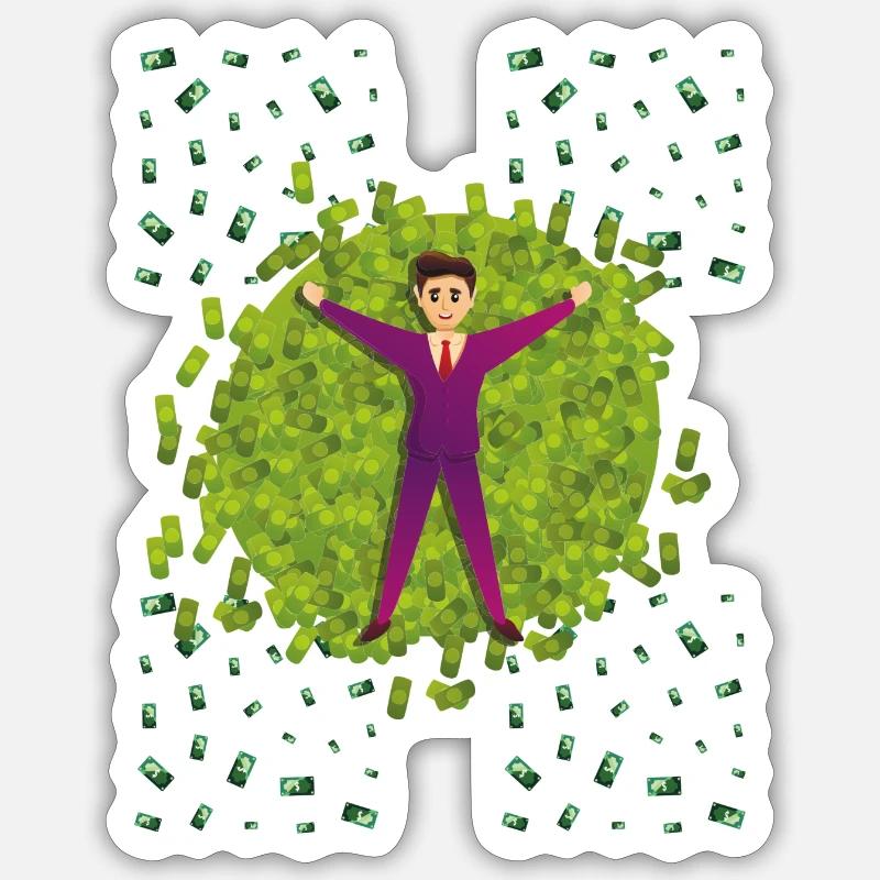 Geld Sticker Größe S (10 x 10 cm)