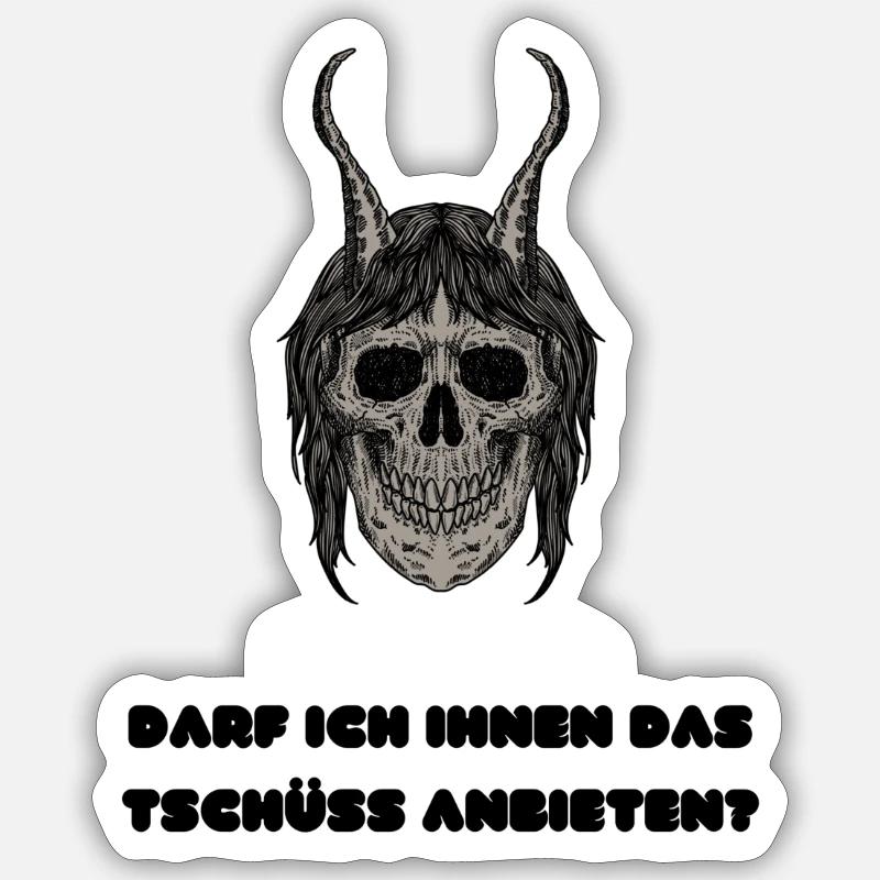 Darf Ich Ihnen das Tschüss anbieten? - Sticker Größe S (10 x 10 cm) - Mattweiß