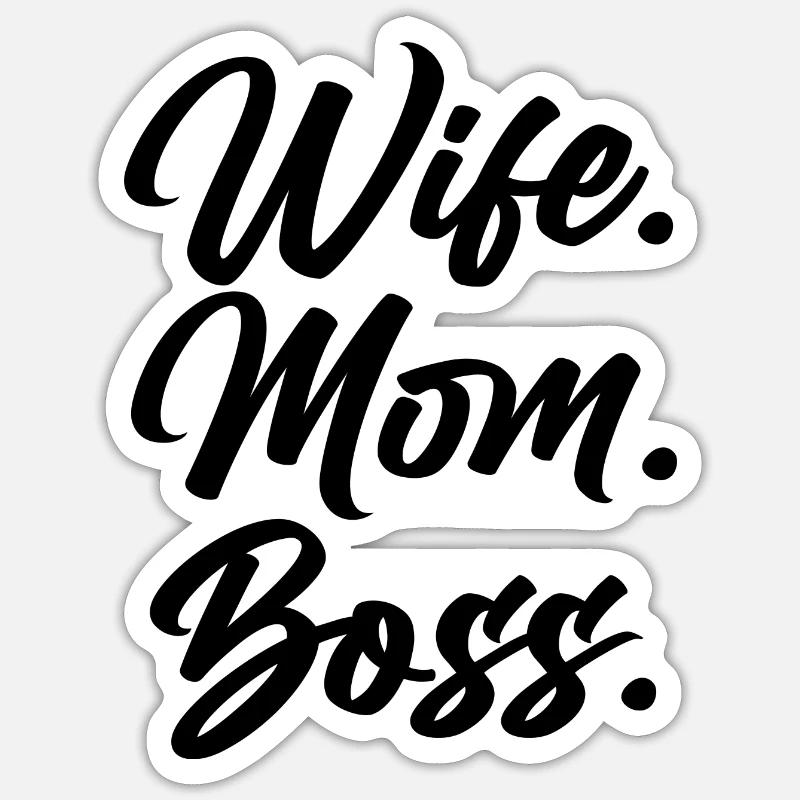 Lustiges Mutter Geschenk Mom Muttertag - Sticker Größe S (10 x 10 cm) - Mattweiß