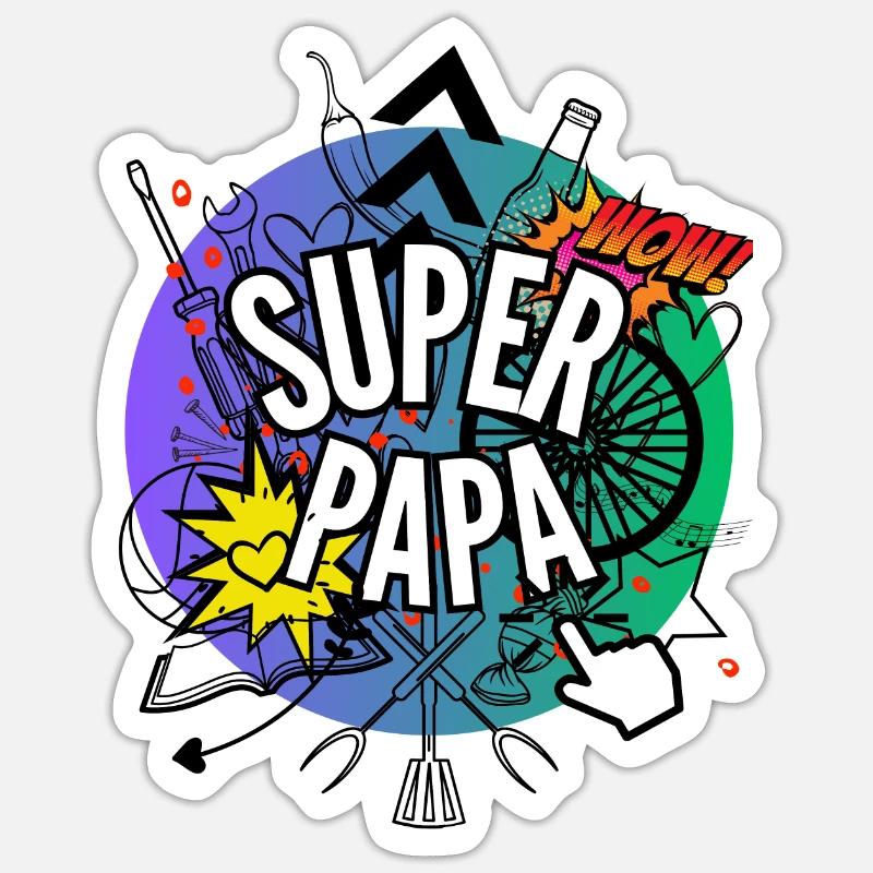 Superdad Sticker Größe S (10 x 10 cm)