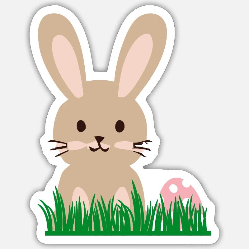 Hare - Sticker size S (10 x 10 cm) - white matte