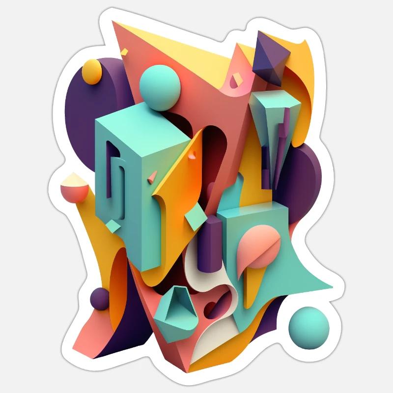 3D Sticker Größe S (10 x 10 cm)