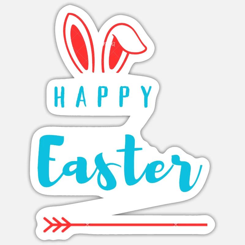 Happy Easter Bunny Easter Egg Hunt Squad Easter Wo Sticker taille S (10 x 10 cm)