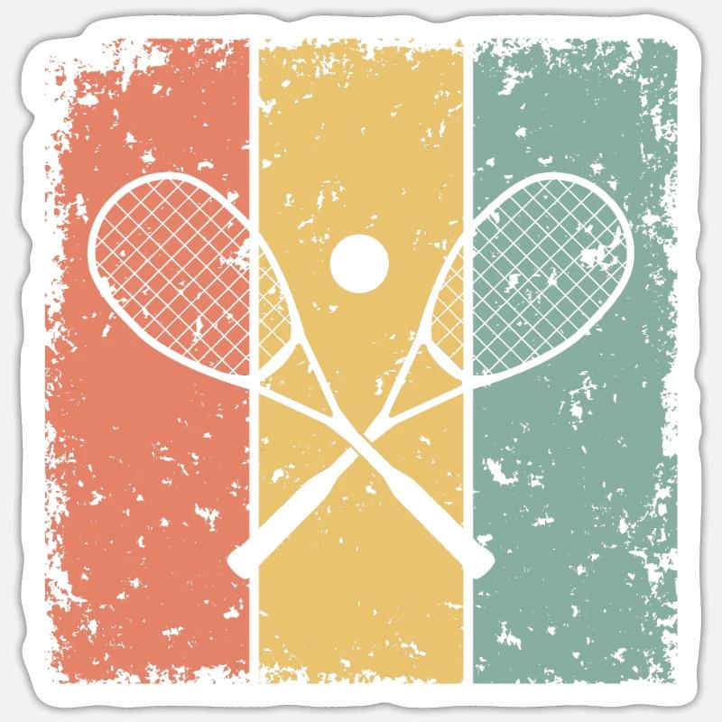 Squash rétro Sticker taille S (10 x 10 cm)