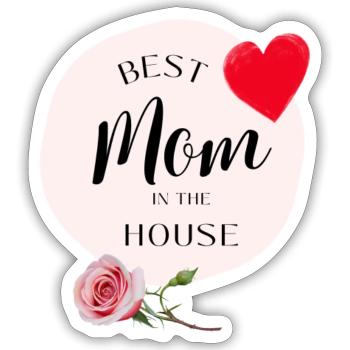 House - Sticker size S (10 x 10 cm) - white matte - Front