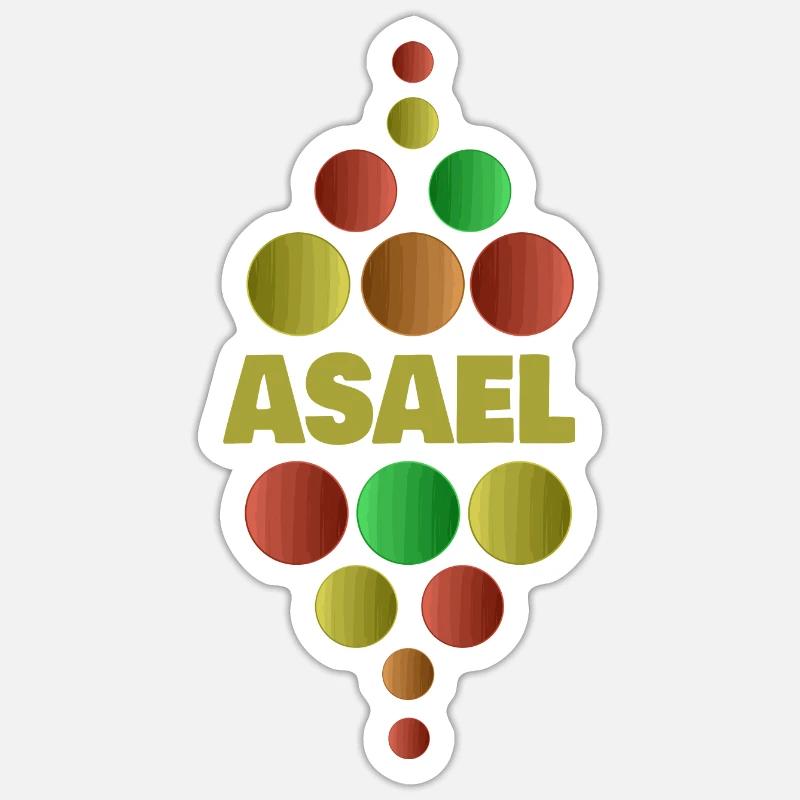 Asael, élève de première année - Sticker taille S (10 x 10 cm) - blanc mat