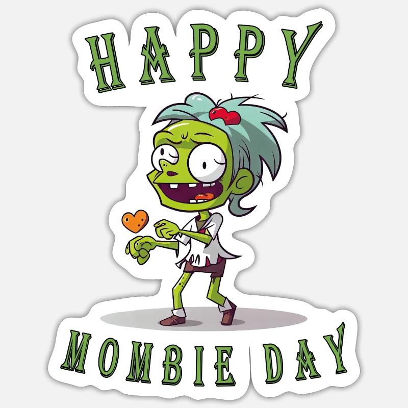 Mombie Day - Muttertags - Zombie Sticker Größe S (10 x 10 cm)