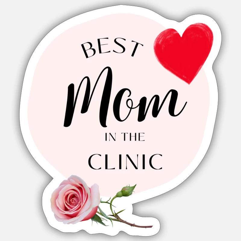 Beste Mutter in der Klinik Sticker Größe S (10 x 10 cm)