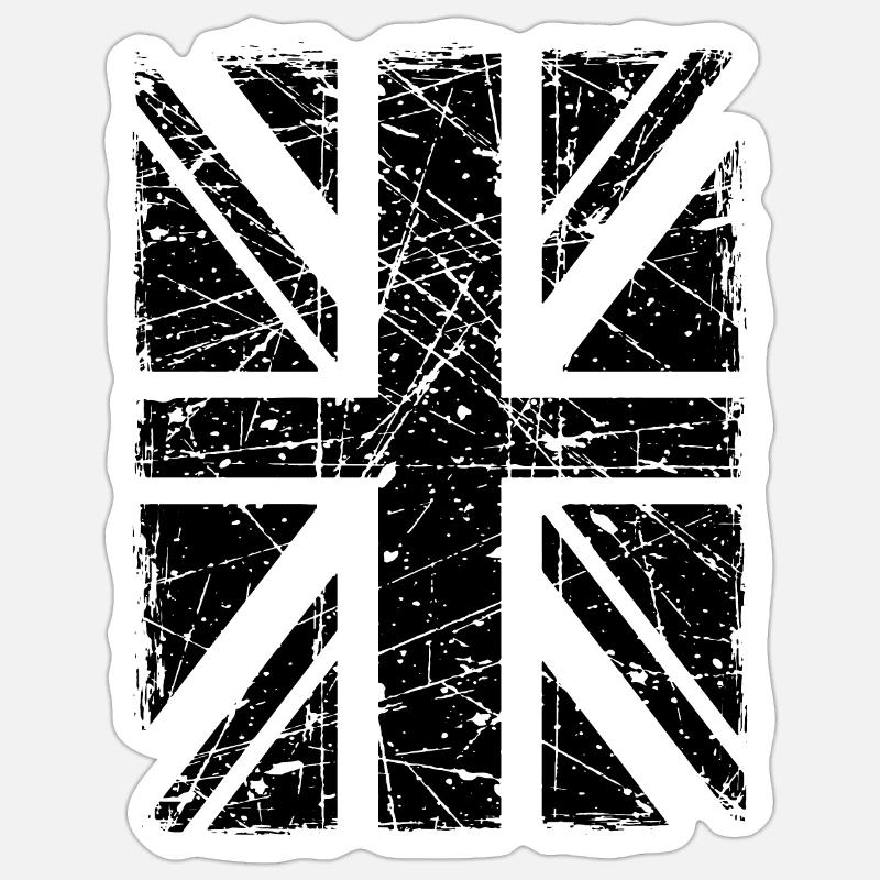 Union Jack - Sticker size S (10 x 10 cm) - white matte