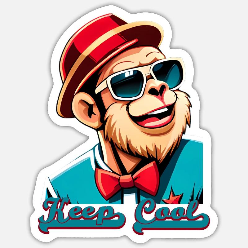 keep cool - Sticker Größe S (10 x 10 cm) - Mattweiß